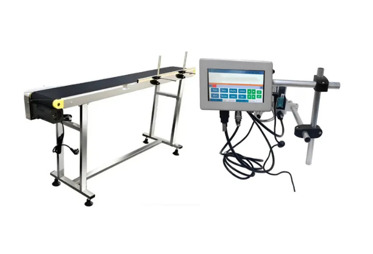 Conveyor Belt Machine with Inkjet Printer