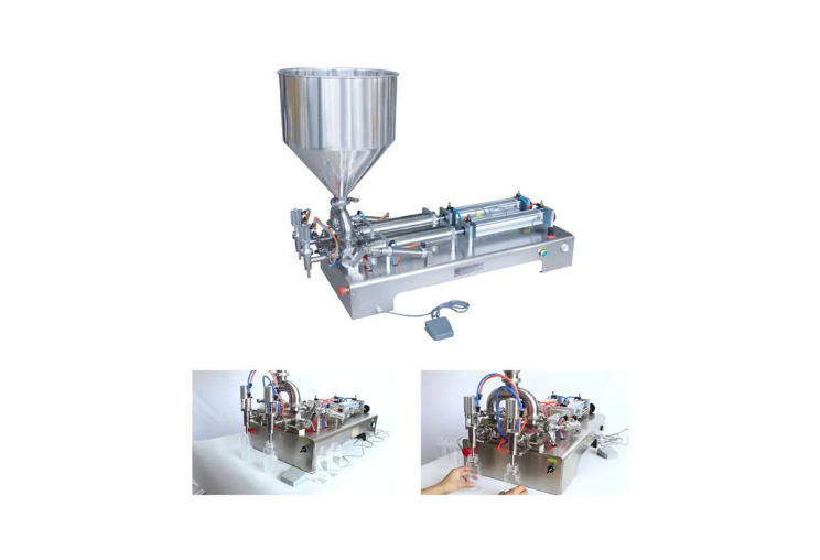 Pneumatic Paste Filling Machine Double Nozzle